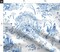 Toile Flowers Retro Fantasy Monochrome Frogs Fairy Castle De Jouy Nursery Custom Printed Fabric by Spoonflower Various Fabrics by the Yard or Fat Quarter